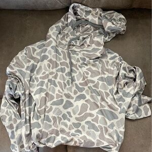 BURLEBO Gray and Cream Camouflage Hoodie